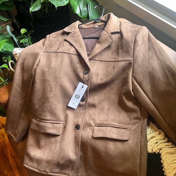 Blogger Favorite Brown Faux Suede Jacket - Picture 5 of 6